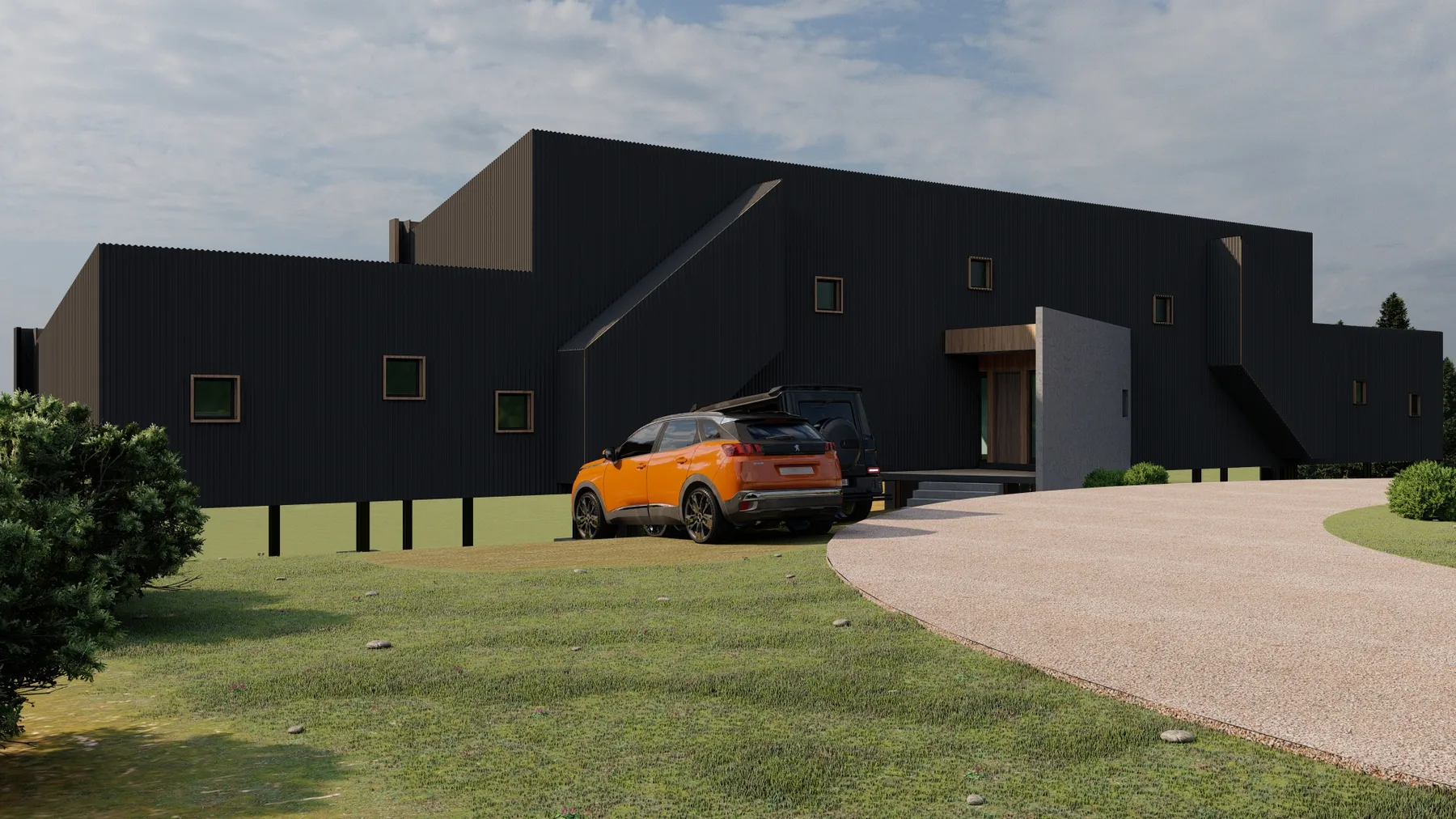 Casa Chiloé, render del proyecto